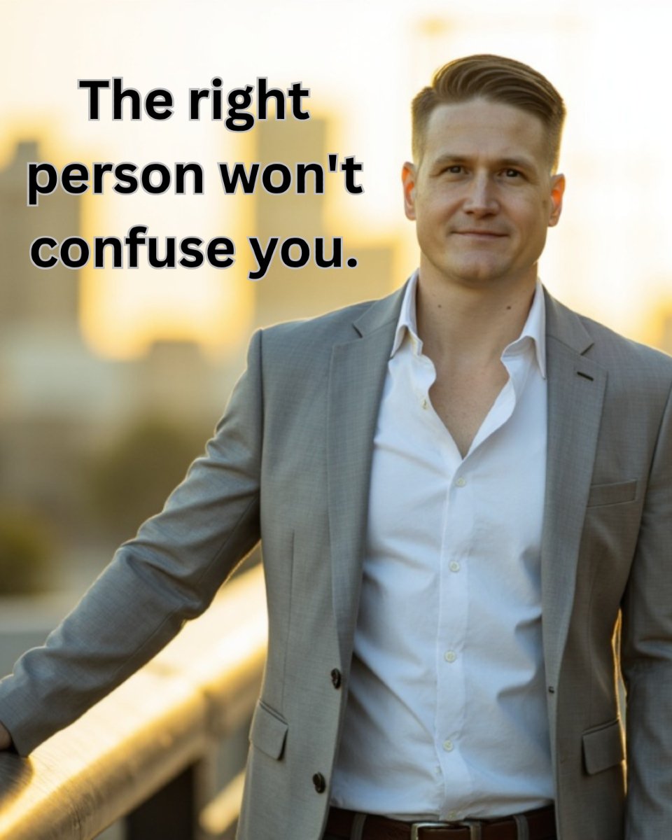 The right person won't confuse you.

They won't leave you wondering where you stand with them.

They won't say one thing and do another.

They won't be sweet one day and cold the next.

They won't make you guess how they feel about you.

They won't play games with your emotions.