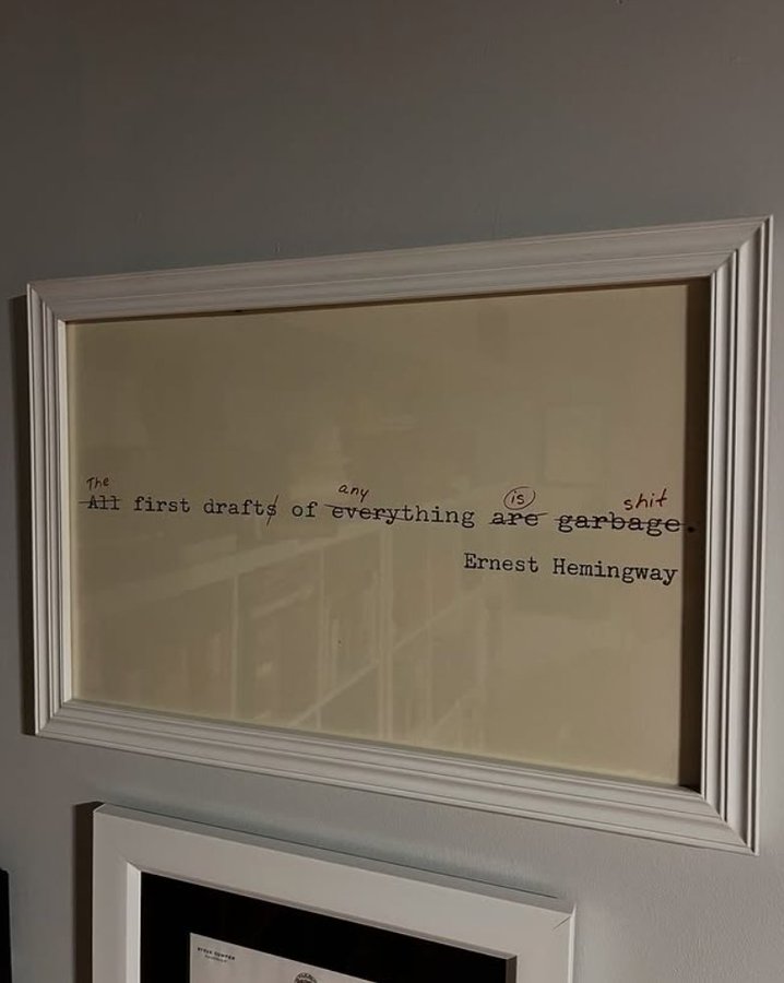 A reminder in my office