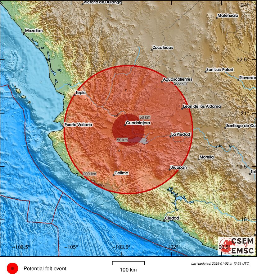 #Earthquake (#sismo) possibly felt 31 sec ago in #Mexico. Felt it? Tell us via:
📱m.emsc.eu/#app
🌐m.emsc.eu
🖥emsc-csem.org
⚠ Automatic crowdsourced detection, not seismically verified yet. More info soon!
