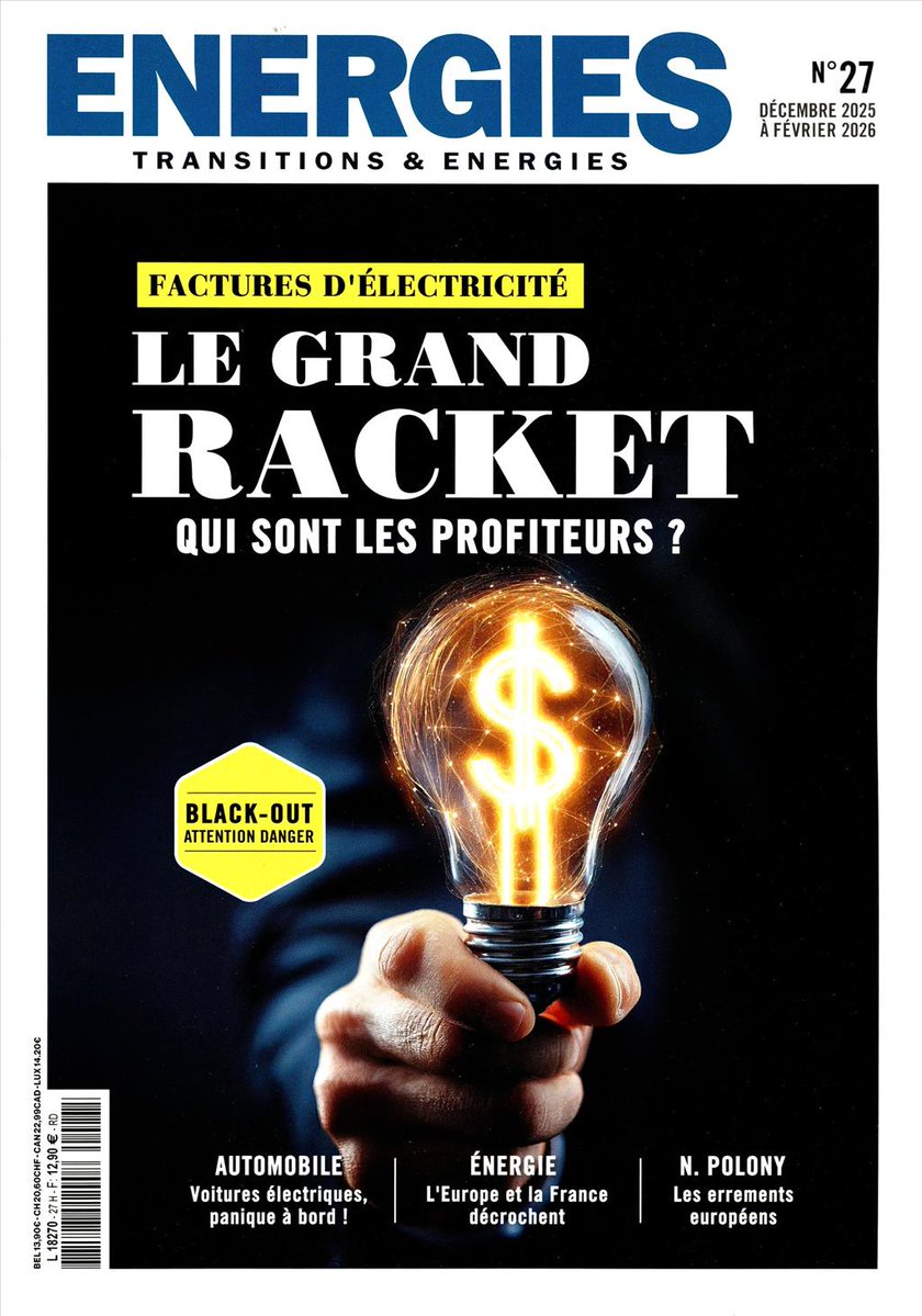 FabienBougle's tweet image. FACTURES D'ÉLECTRICITÉ 
LE GRAND RACKET 

Découvrez pourquoi nos factures augmentent et à qui profitent cet argent. 

Abonnement avec 20% de réduction ici ⤵️

boutique.transitionsenergies.com/abonnements