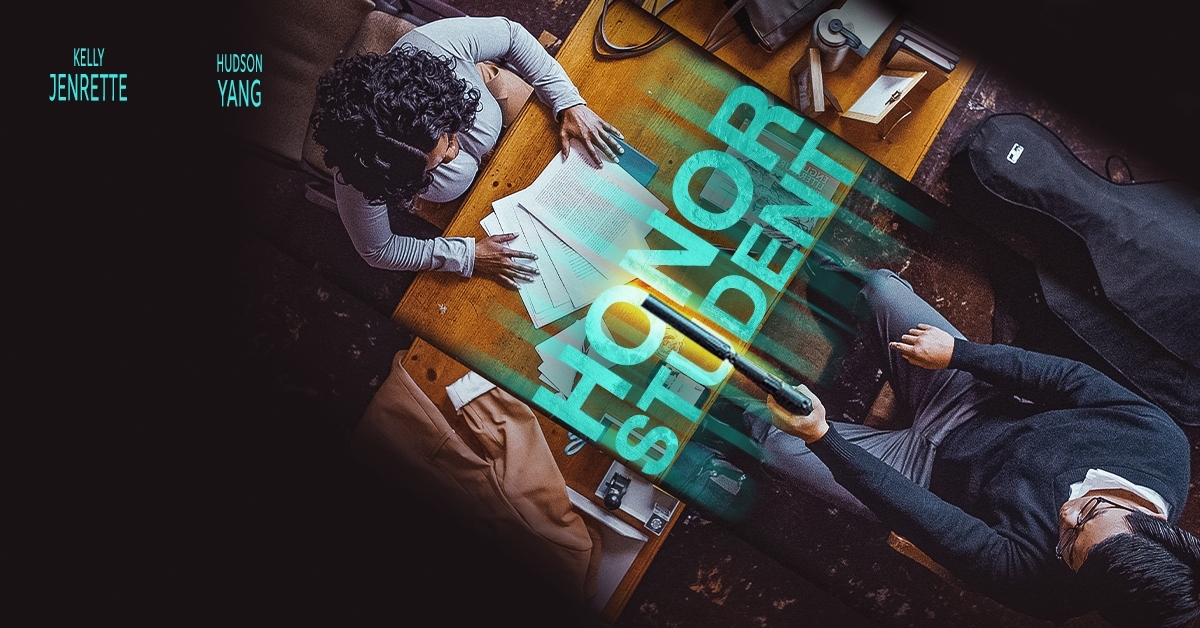 DeskPopEnt's tweet image. Available Now! HONOR STUDENT - Jeremy Chue seems flawless—brilliant, wealthy, and admired. But after losing his twin in a school shooting, he snaps. With a teacher as hostage, his perfect image crumbles, forcing a reckoning that holds America in suspense. #HonorStudentMovie