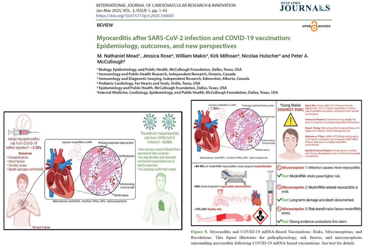 P_McCulloughMD's tweet image. Fatal COVID-19 mRNA Vaccine Myocarditis--Black Box May Come 5 Years after Deaths Started

We still have COVID-19 vaccine deaths to this day and the FDA is ever-so-slowly getting around to a boxed warning?  This is #MAHA? @MartyMakary @FDArecalls @US_FDA @HHS_Jim @SecKennedy…