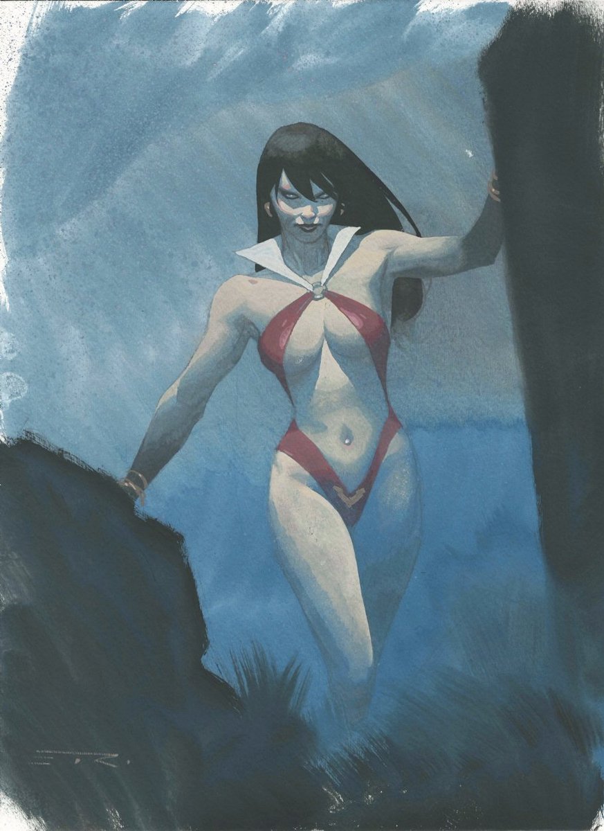 cimerians's tweet image. "Vampirella" by Esad Ribic 2013
#ComicArt  #watercolor