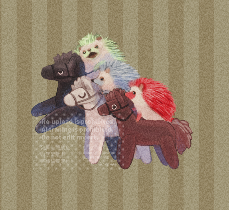 irnimirn's tweet photo. ※🦔🏇※
あけましておめでとうございます🐎（再掲） https://t.co/uBIuZo2EKP