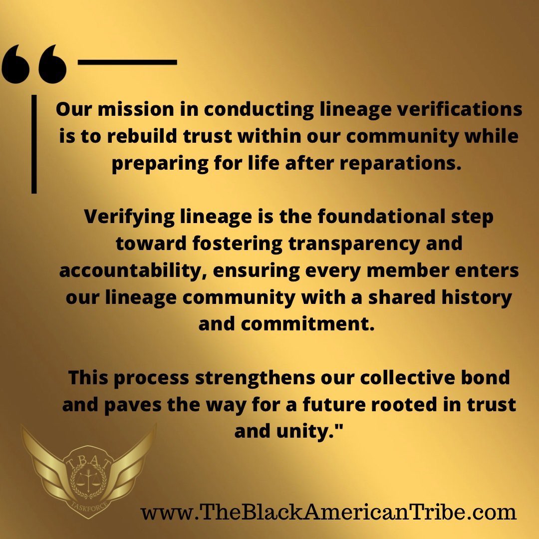 TBATTaskforce's tweet photo. ๐๏ธ Pathway to verification, classes, and collective power
4 hours of service. A lifetime of connection.
Support a Black family. Build legacy.
๐ Book now. Limited slots
๐ณhttps://t.co/J7erVEsJyn
#LineageMatters #BlackGenealogy #ReparationsReady #WeAreTBAT #BlackHeritageNetwork https://t.co/2HjjjMkUvh
