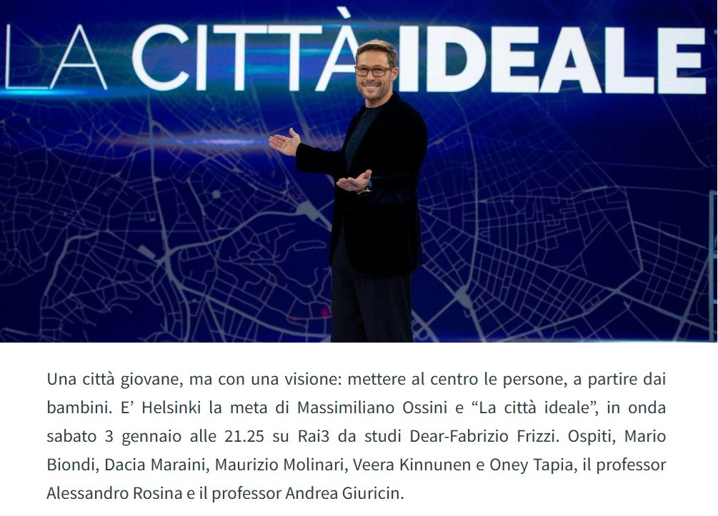 AndreaGiuricin's tweet image. Domani, in prima serata su @RaiTre , parlerò di #mobilità, #trasporti e #infrastrutture, nella seconda puntata de "La città ideale".