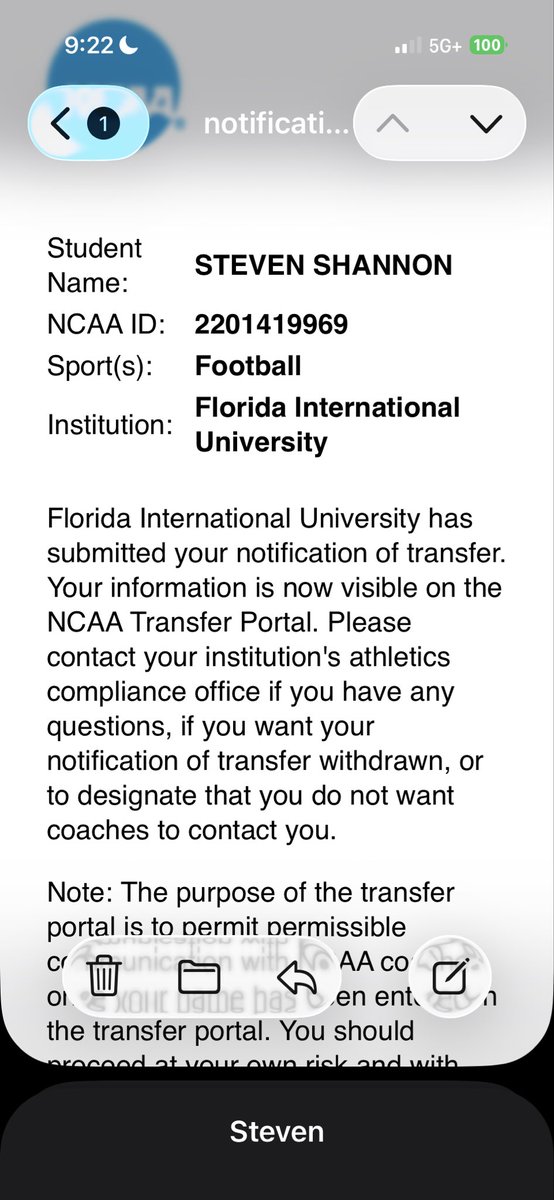 Officially in the transfer portal DMs open. Contact information 7864735105