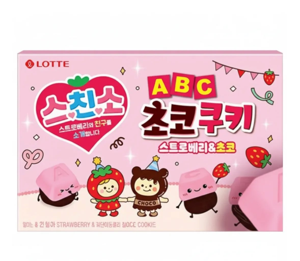 롯데에서 딸기 카스타드/찰떡파이/초코쿠키 말아줌