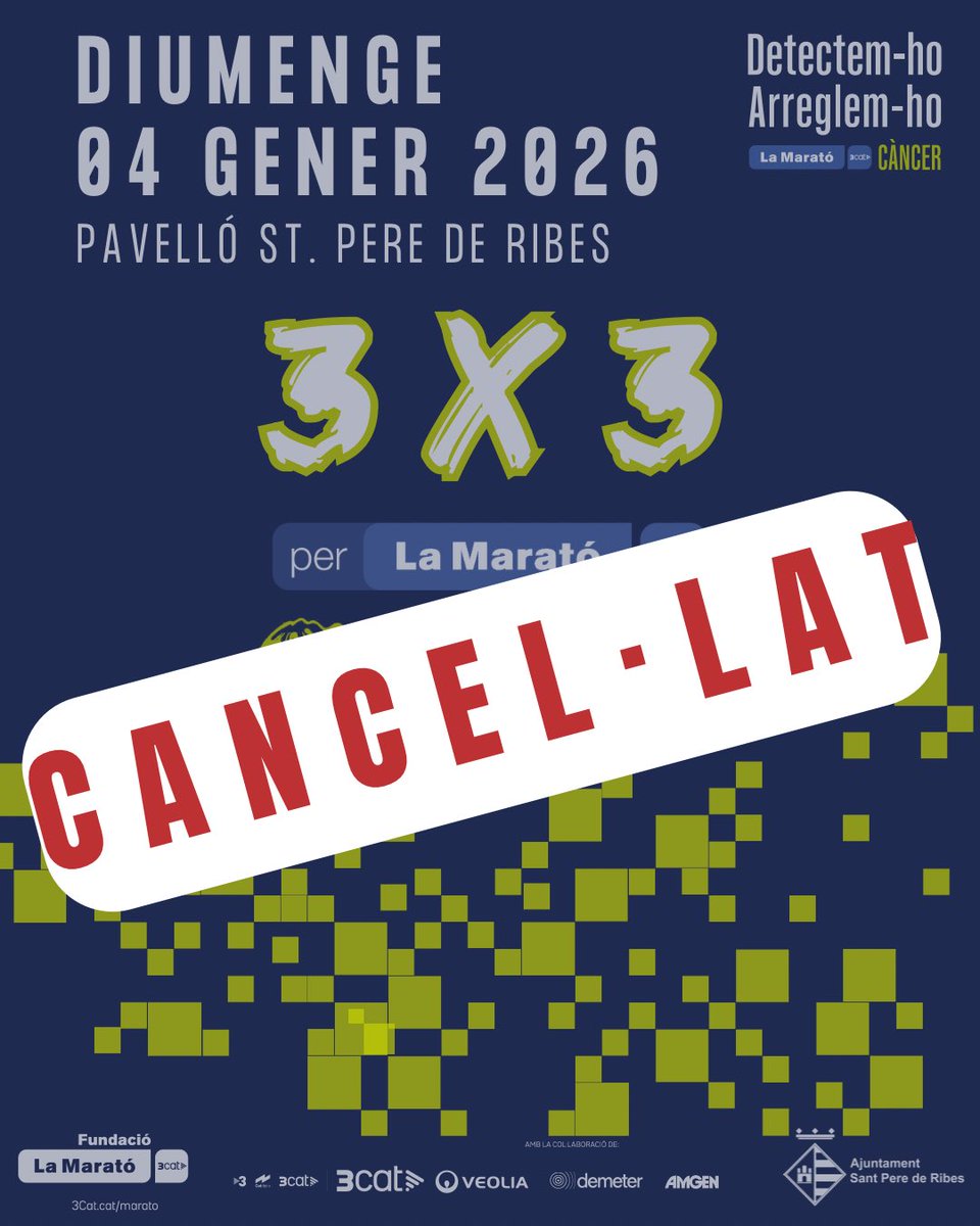 🎽 COMUNICAT 3x3 Bàsquet Ribes 🏀
Des del club volem agrair a totes les persones que heu mostrat interès pel 3x3 previst per aquest 4 de gener. Malauradament, enguany no el podrem dur a terme per manca d'inscripcions suficients.
#basquetribes #spribes #esportribeta #LaMataró3Cat
