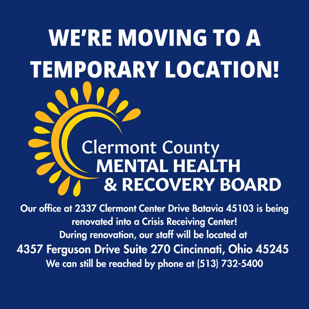 We're Moving! We are anticipating being at the temporary location from February 1, 2026-December 31, 2026.
