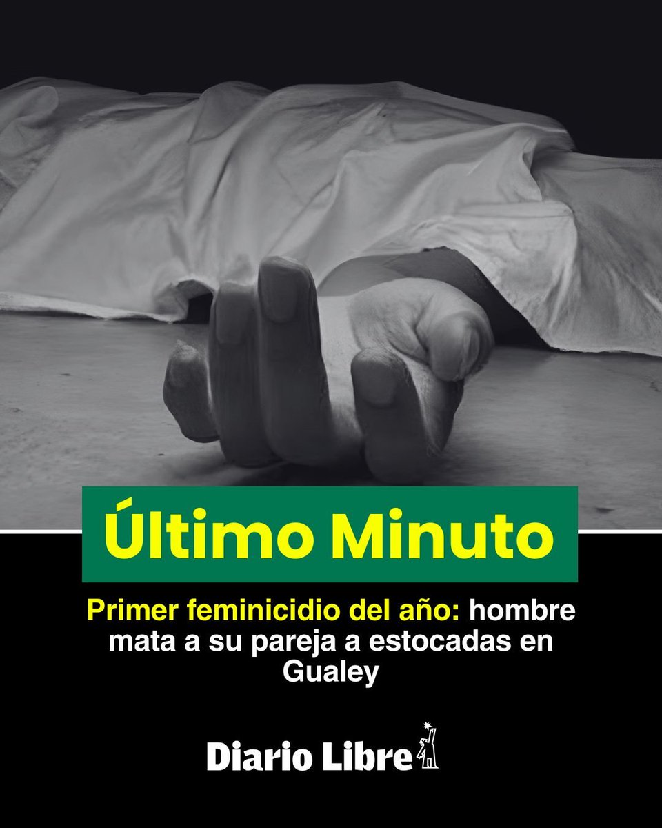 🔴|#ÚltimoMinutoDL| Una nueva tragedia enluta al país. Un hombre mató a su pareja, Rosmery Sosa, de 30 años, tras propinarle varias estocadas en el sector Gualey, en el Distrito Nacional.

El hecho ocurrió alrededor de la 1:00 de la madrugada y dejó en la orfandad a tres hijos