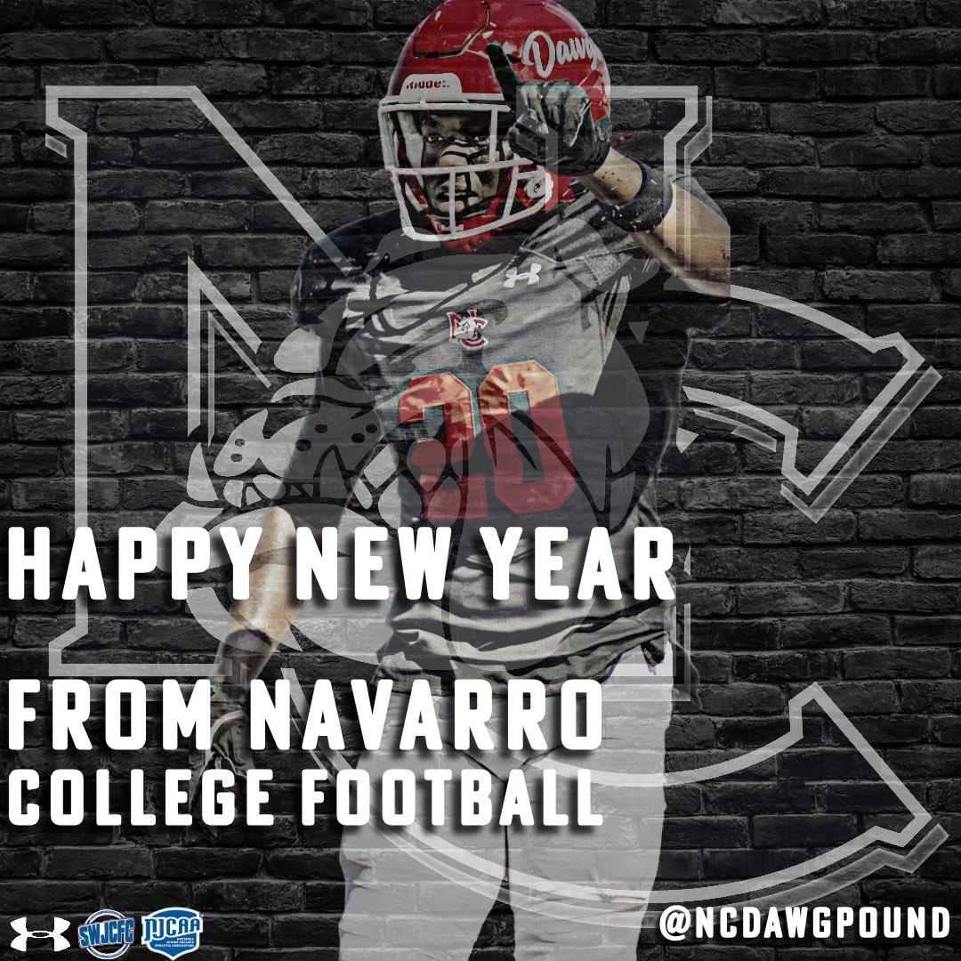 NCDAWGPOUND's tweet photo. Happy New Year From Navarro College Football!
#RepNC #NCProud https://t.co/4Bnnz6Q3gT