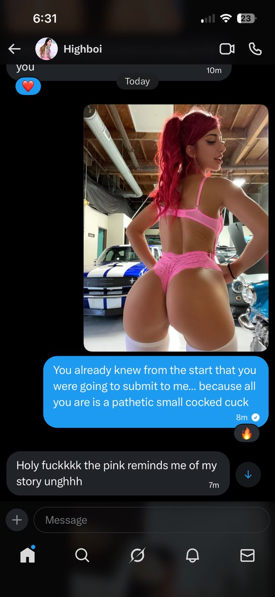 paulty67's tweet photo. Made @Highboiihnp submit like a little bitch, all you have to do is show them some pink and he’ll submit to you like the good little boy he is. He acts like he wants to win but deep down he likes submitting and telling that embarrasing story of his #wankbattle ambush me #wankchat https://t.co/wEtW6woYTk