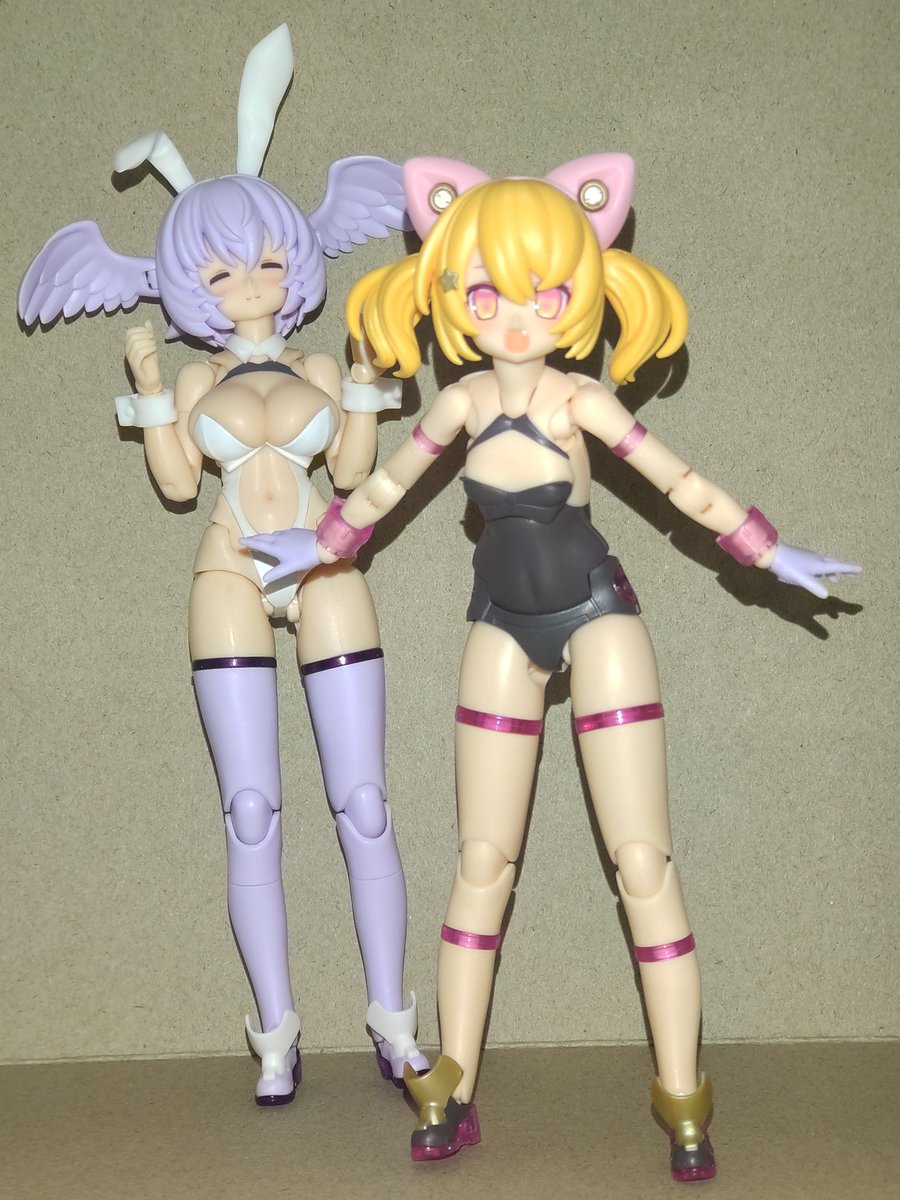 とりあえず本体は製作完了!　あとはここから自分の完成イメージに､どう仕上げていくか……(⁠ ⁠；⁠∀⁠；⁠)

#メガミデバイス　#プニモフ