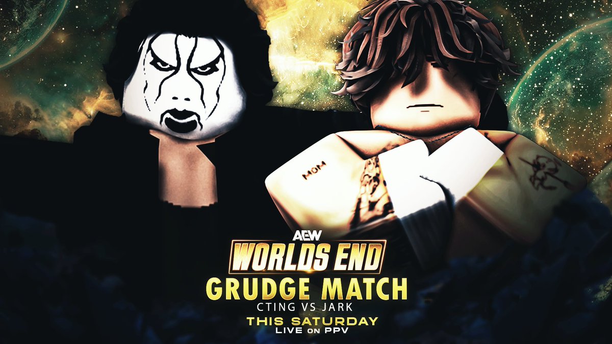 RBLXAEW_'s tweet photo. The ACTION has just begun. 👀

The Icon @CtingAEW looks to go head to head with the Handsome Devil @newmoonjarko.

Streaming Live TOMORROW, 6E/5C 🌟

#ALLELITE | #AEW2026 https://t.co/lQISYq7Zt0