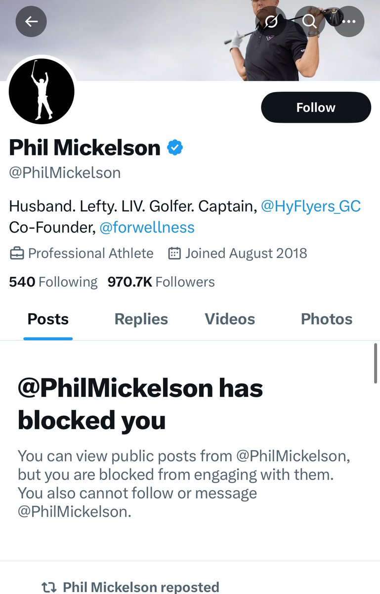 MAGA loves to dish it out but they can’t stand it when you give it back. 

<a href="/PhilMickelson/">Phil Mickelson</a> is a bitch.