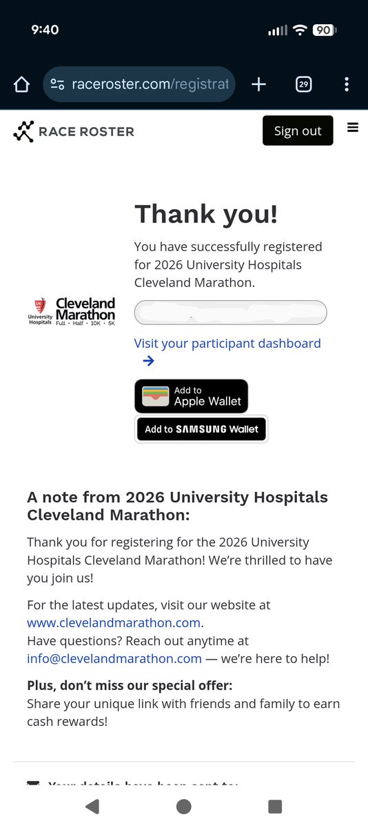 MichaelScaran10's tweet photo. Signed up for my first ever marathon! 🏃🏃 https://t.co/mnjIAjtBqH