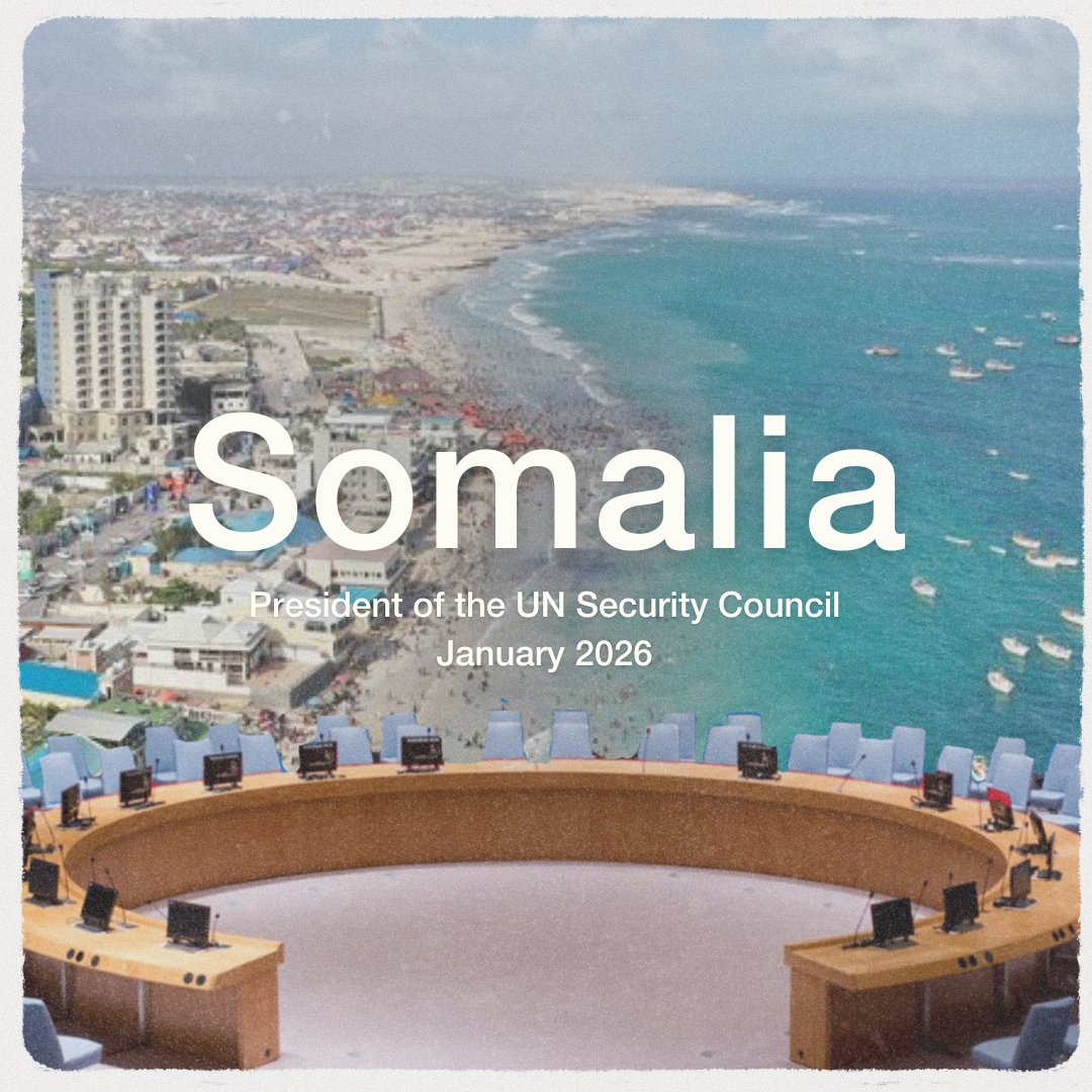Somalia assumes the Presidency of the <a href="/UN/">United Nations</a> Security Council for January. 🇸🇴

We look forward to working with <a href="/SomaliaatUN/">Somali Mission to UN-NY</a> in the month ahead.