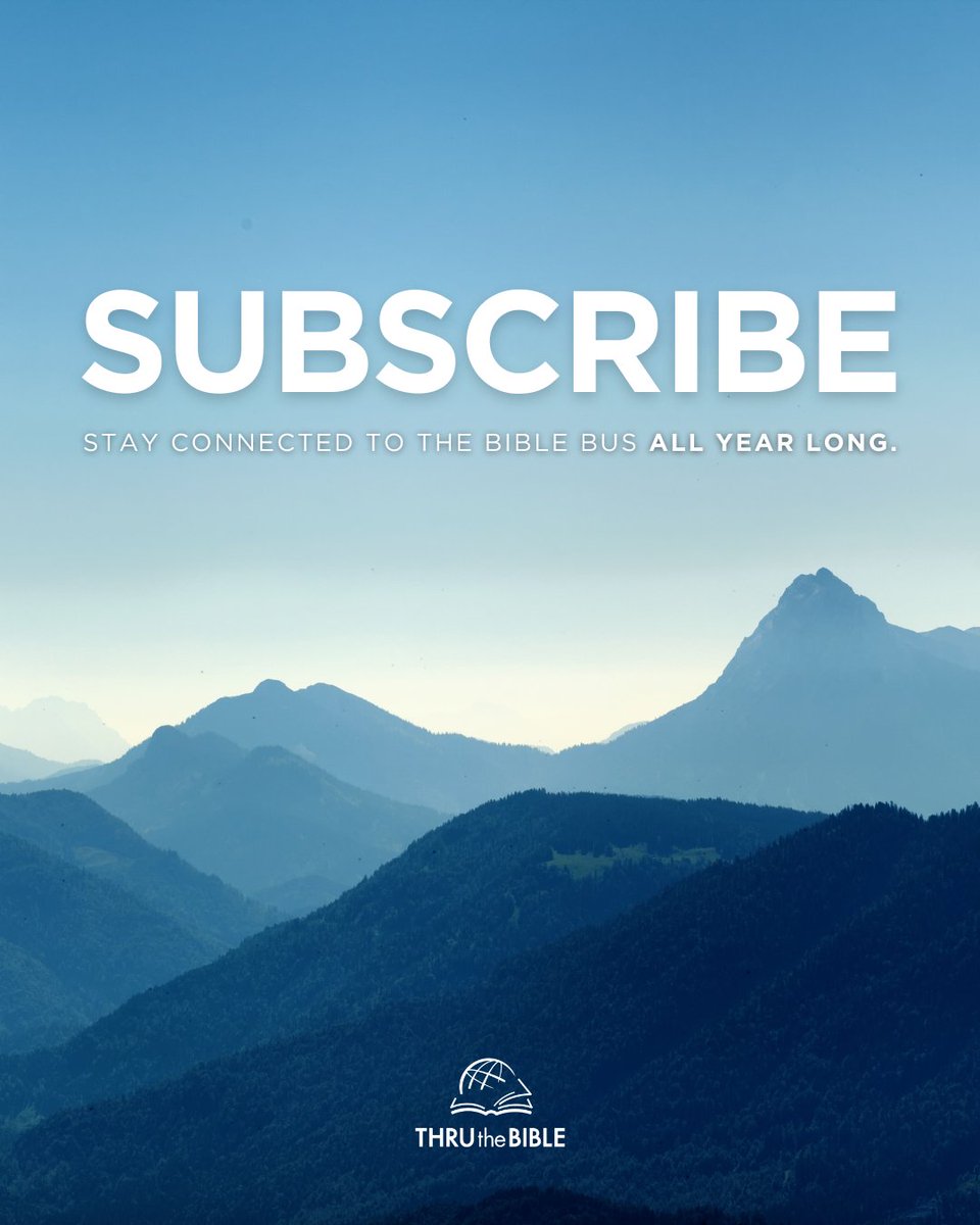 ThruTheBibleNet's tweet image. Stay connected to the Bible Bus all year long. Subscribe to receive daily prayer requests and testimonies, weekly updates on our Bible studies, and a monthly newsletter filled with stories of lives changed by God’s Word. Sign up at TTB.org/subscribe.