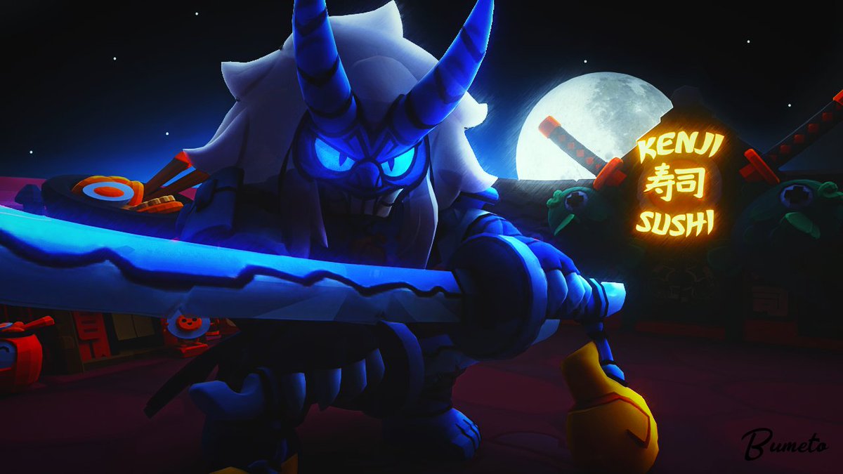 Dark Style Ghost Kenji Design made by me. 

Render is made by me too, lmk what you guys think about it!  

#brawlstars #supercell #mortis #design #photoshop #blender #anil14 #rzm64 #hypercharge #physic #hyra #creator #youtube #thumbnail #darkstyle #dark #black #blue #kenji