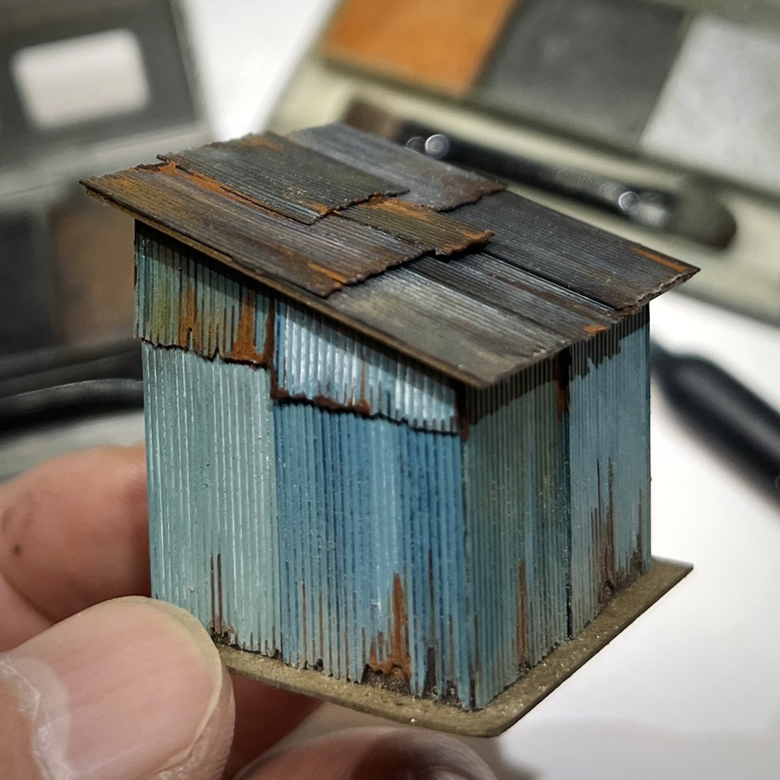 biodooo's tweet image. 汚しが楽しいトタン小屋