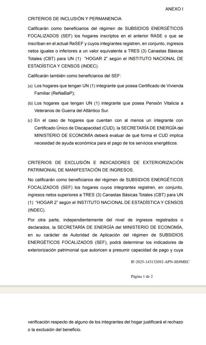 La reformulación del subsidio nacional y la tarifa social energética provincial van por cuerda aparte. 
El parámetro para mantenerse en el subsidio nacional se ratificó.