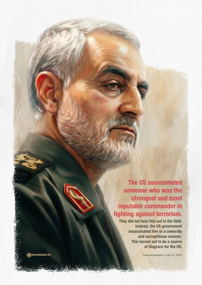 The US assassinated someone who was the strongest and most reputable commander in fighting against terrorism.

Imam Khamenei
Jan. 17, 2020