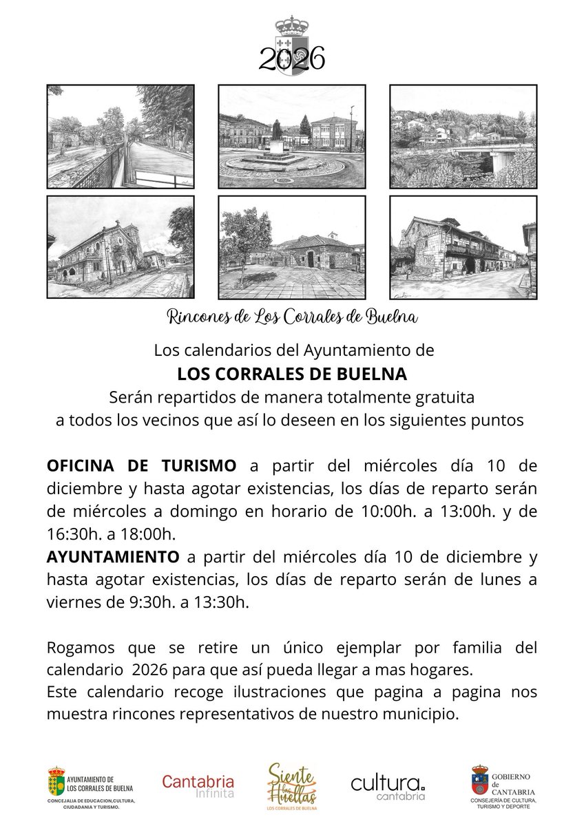 Si hay algo que no puede faltar en los hogares corraliegos, es nuestro calendario, que además es muy viajero. Si no has pasado a recoger el tuyo por la Oficina de Turismo, date prisa, aún nos quedan ejemplares. Feliz 2026 a todos!.
#sientelashuellas