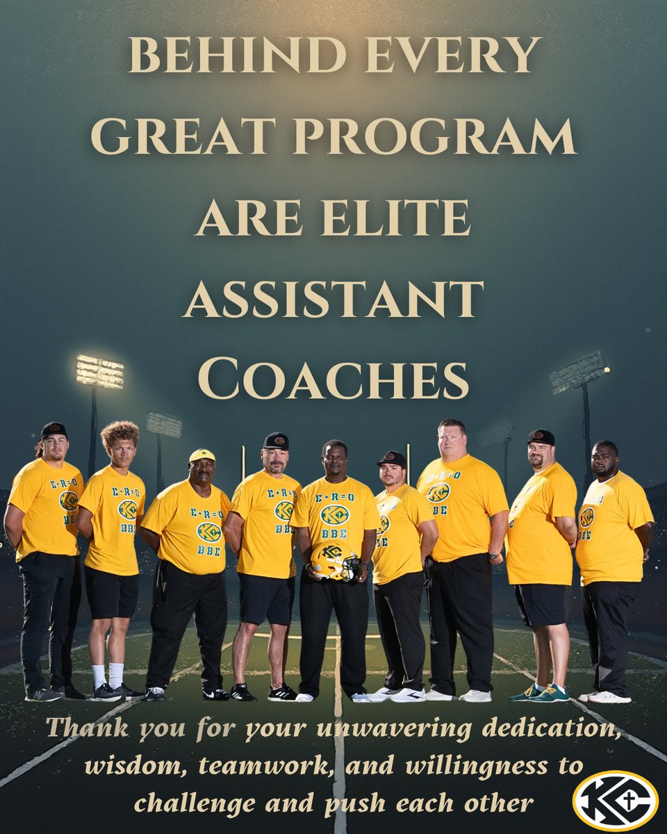 KCStarsFootball's tweet image. A huge thank you to our assistant coaches! Success and student-athlete impact doesn't happen without them! #KCStars #BBE