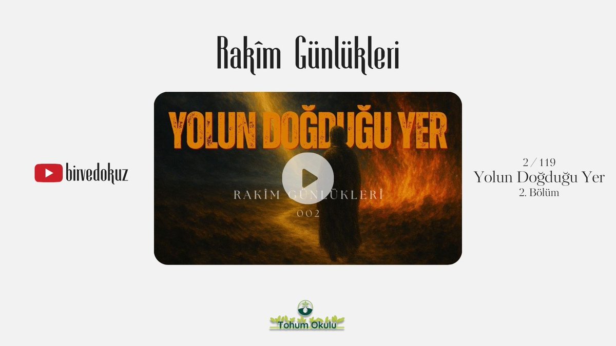 İşte böylece arz, bir sahne oldu:   
Yolun doğduğu yer, ateşin halkının kaldığı yer ve hidayetin izniyle yürüyenlerin geçtiği yer…
youtu.be/peqlrciIvRQ