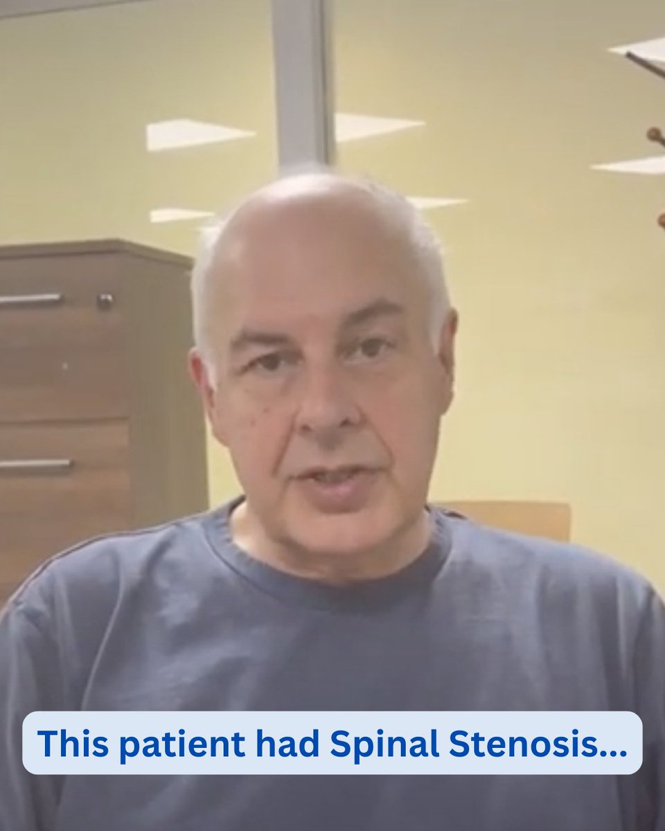 Take a look at this video from a patient of ours who is talking about his spinal stenosis. It can be viewed on our YouTube Channel. Please take a look. youtube.com/watch?v=lmChod…
#londonspinecare #spinalcare #backpain #spinalsurgery #spinalstenosis