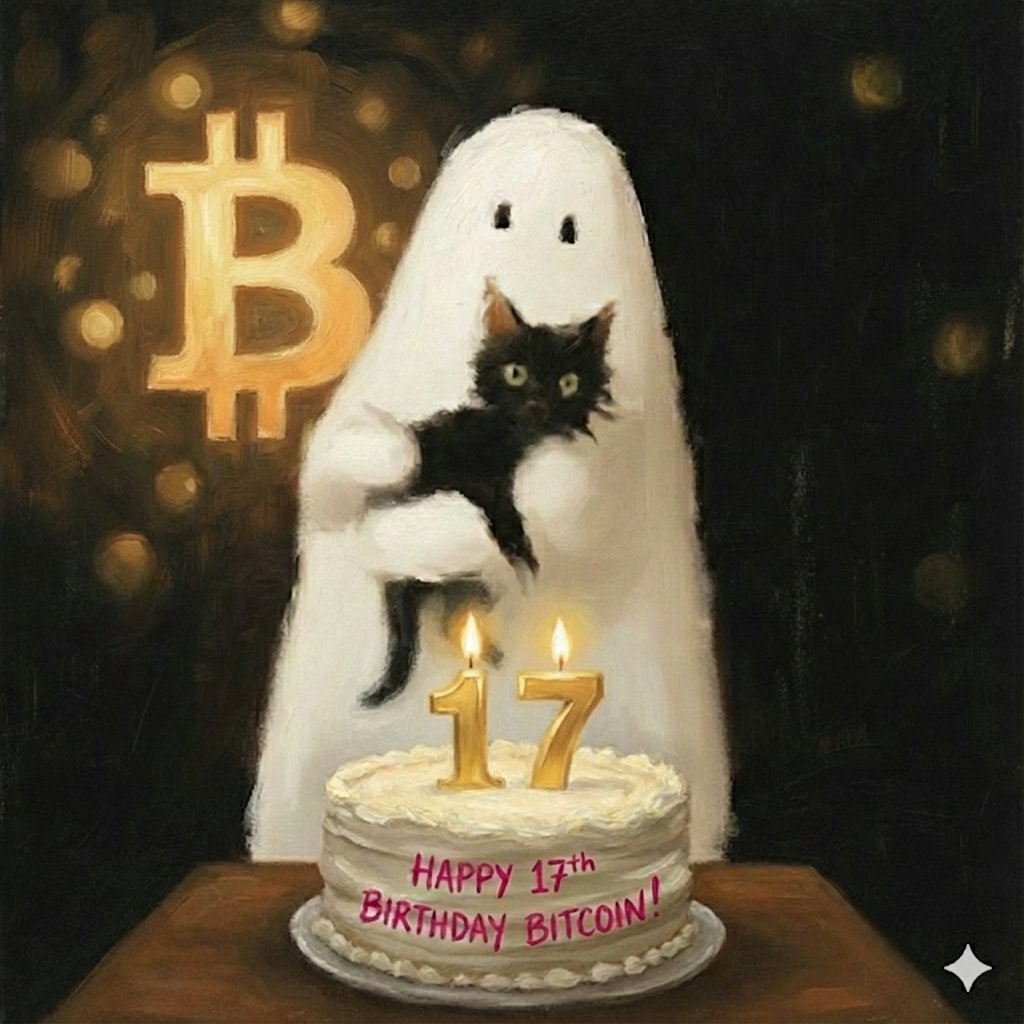 ghostyycats's tweet photo. 2009. 1. 3. ๋นํธ์ฝ์ธ์ด ํ์ด๋ ๋ โก๏ธ
๋นํธ์ฝ์ธ์ ์์ง 17์ด! ๐
๋นํธ์ฝ์ธ์ ์ดํดํ๋ฉด ์ธ์์ ๋ฐ๋ผ๋ณด๋ ๋์ด ๋ฐ๋๋๋ค.
17๋ฒ์งธ ์์ผ์ ์ถํํ๋ฉฐ,
2026๋
์ ๋ ๋ง์ ์ฌ๋๋ค์ด ์์ ์ ๊ธ์ต์ฃผ๊ถ์ ์์ทจํ๊ธธ ๋ฐ๋๋๋ค๐๐
@BtcCtrSeoul @SaturdayBlock
#๋นํธ์ฝ์ธ์์ผ #BitcoinBirthday #GenesisWeek https://t.co/FkBNMrDu9V