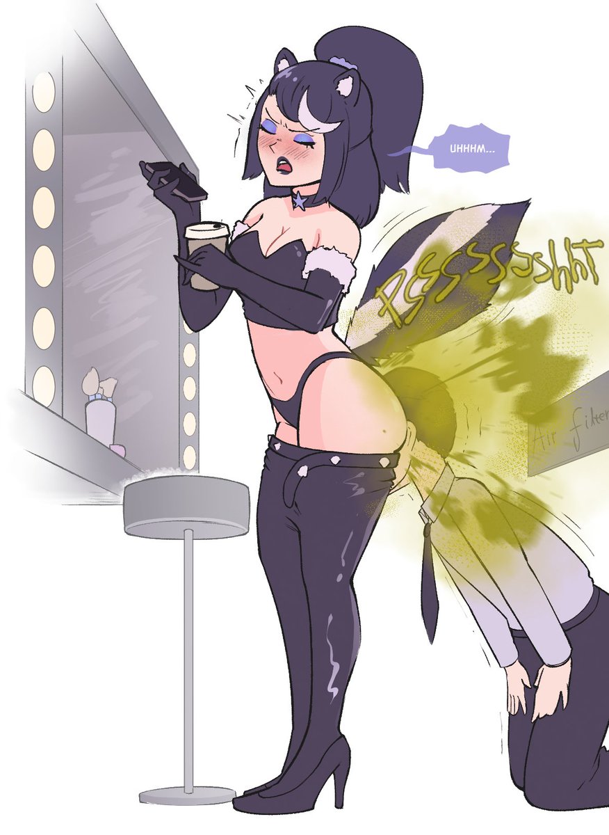 Arejay80085's tweet photo. Coffee doesnt sit well with the idol skunk: Luna, so she has invested in a personal filter in order to keep the premises clear and relatively untainted by her ass💜 https://t.co/BSrSBeHjx2
