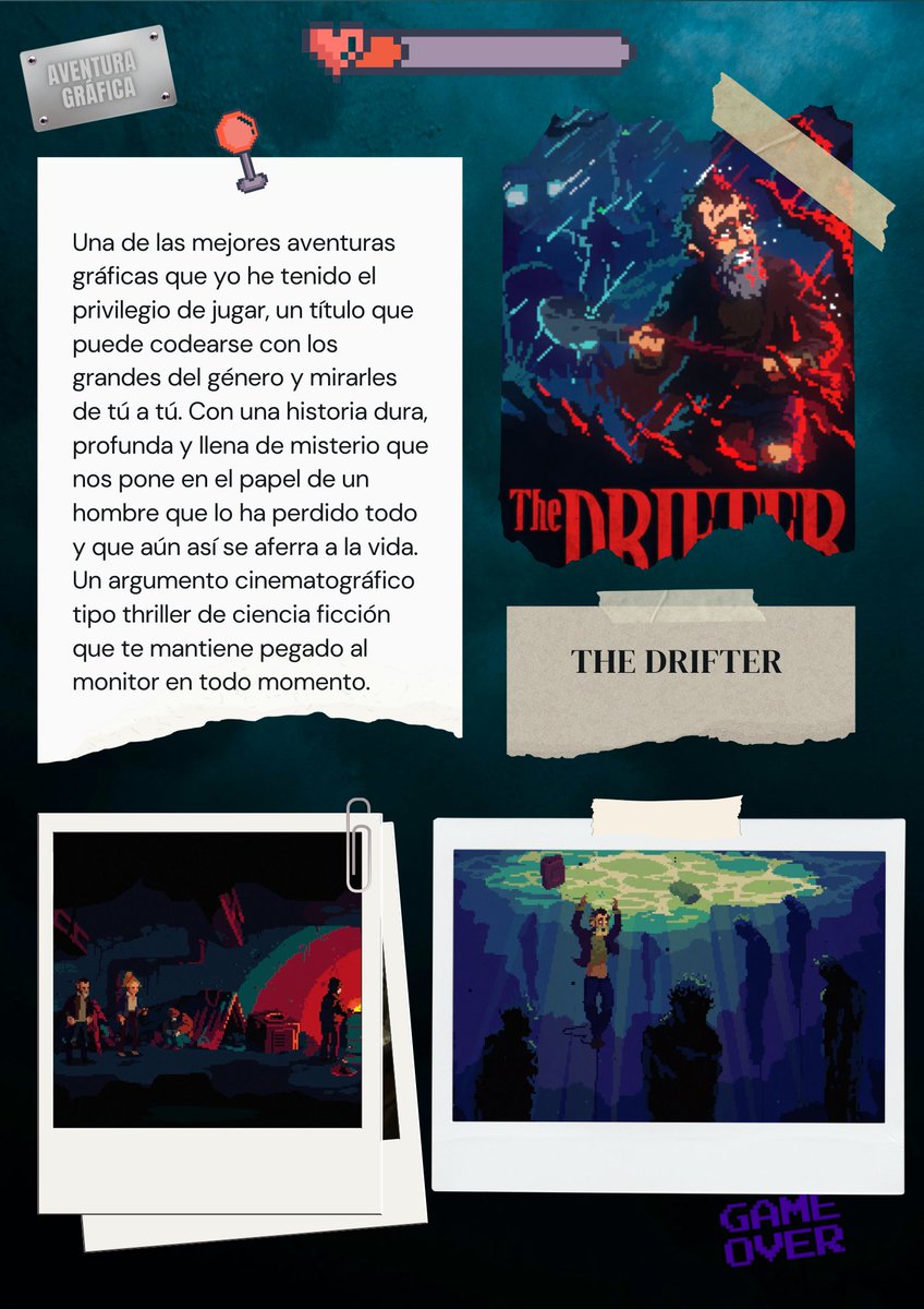 🪦 Hoy toca recomendaros fuerte mi GOTY de 2025, la aventura gráfica The Drifter de  <a href="/Powerhoof/">Barney (Powerhoof)</a> <a href="/DuzzOnDrums/">Dave Lloyd 💾 Powerhoof</a>.