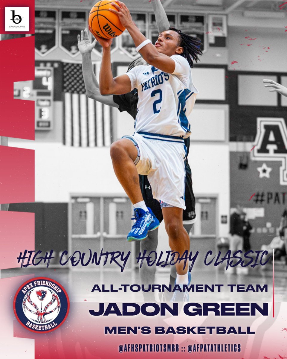 AFPatAthletics's tweet image. Congratulations to Seniors Landon Henke and Jadon Green on their recognitions at the High Country Holiday Classic tournament. 🏆 #PatFam #RepAFHS

- Landon Henke :: Tournament MVP
- Jadon Green :: All-Tournament Team