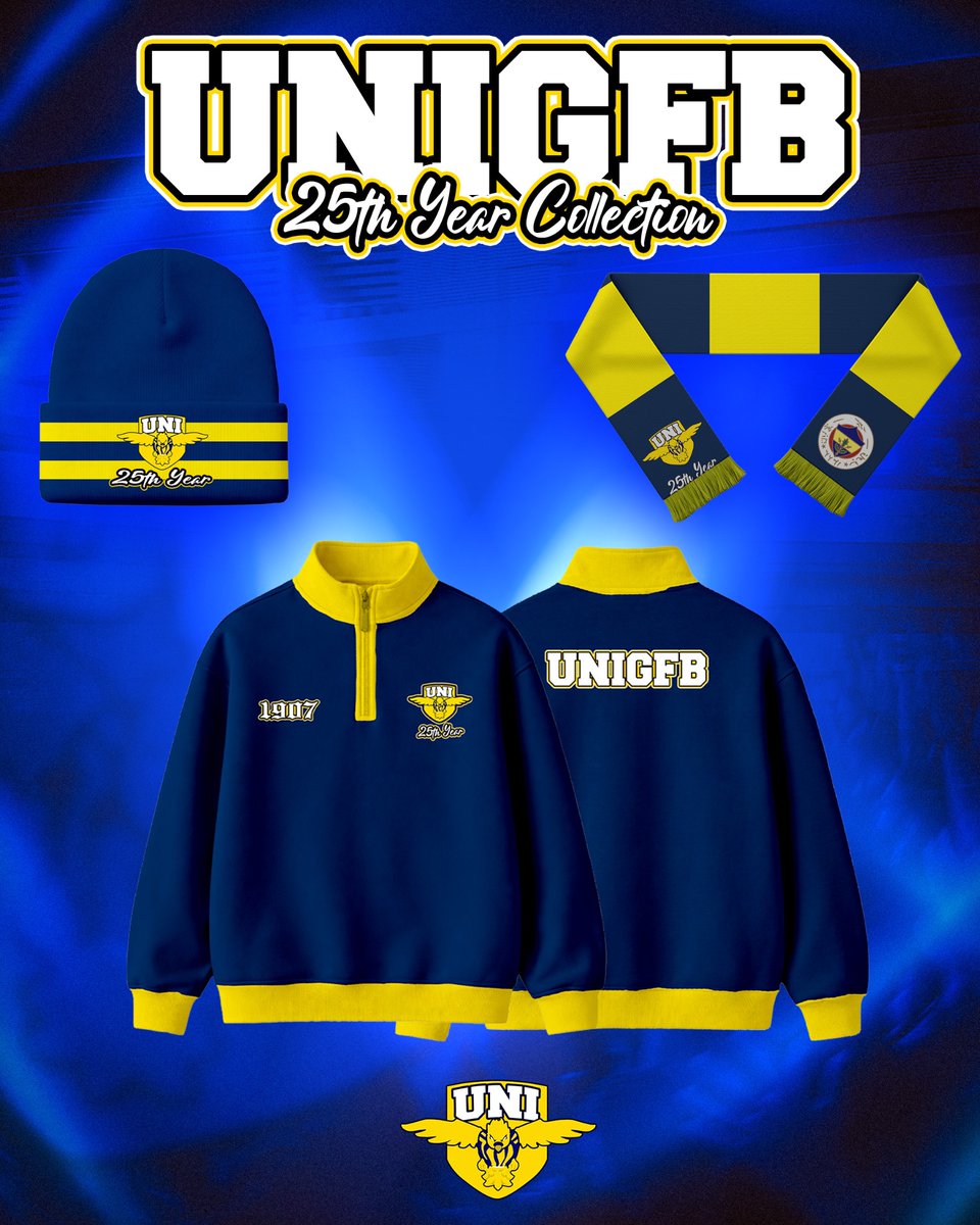 🔥 UNIGFB 25. YEAR COLLECTION🔥

25. Yıl Özel Koleksiyonumuz ön siparişe çıkıyor. Sipariş vermek ve detaylı bilgi almak için DM yoluyla iletişime geçebilirsiniz. 

#UNIGFB