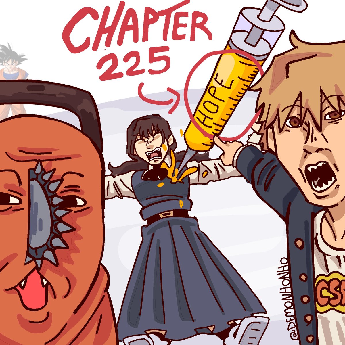 Demonhonho's tweet image. She'll be showing up soon guys, HAVE FAITH!!!🔥🔥🔥
#asamitaka #pochita #denji