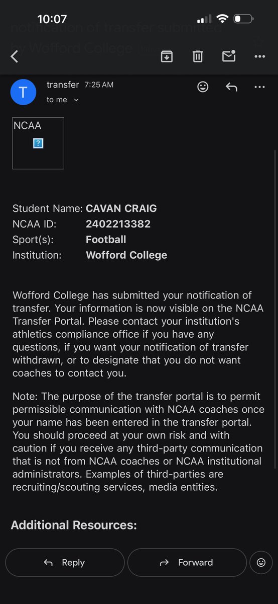 CraigCavan's tweet image. Officially in the portal! @DanOrnerKicking