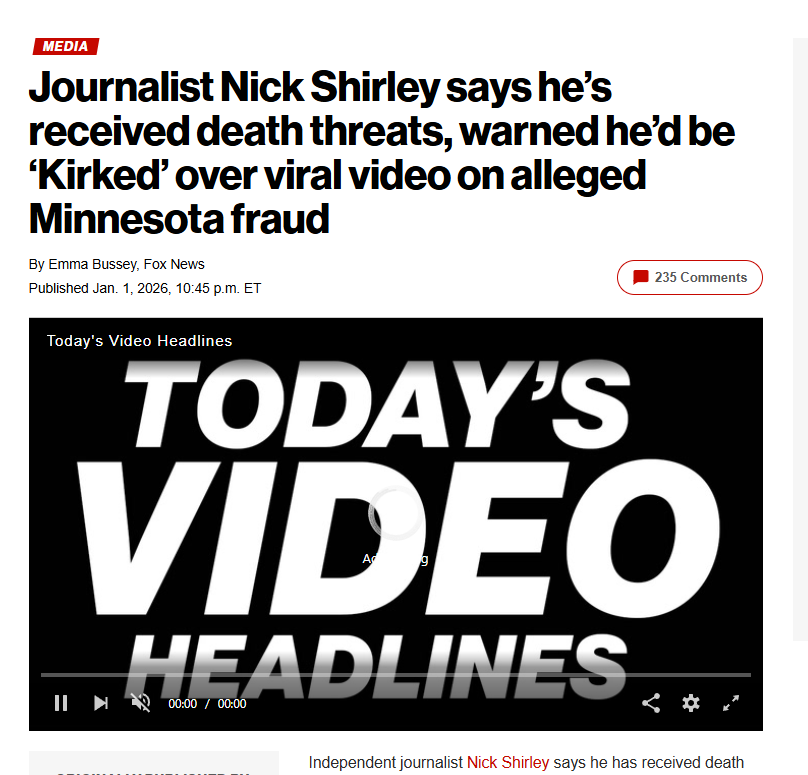 jxbdevs's tweet image. No way Nick Shirley got said he would be Kirked

Posted on Nypost a few hours ago

Is this not insane

nypost.com/2026/01/01/med…