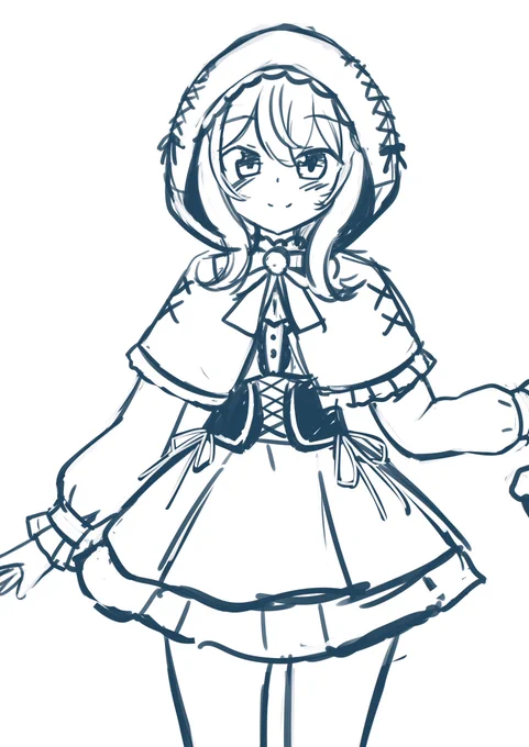 ちょいちょい寝る前に描き貯めてた衣装案を形にしてくの楽しいかもしれない