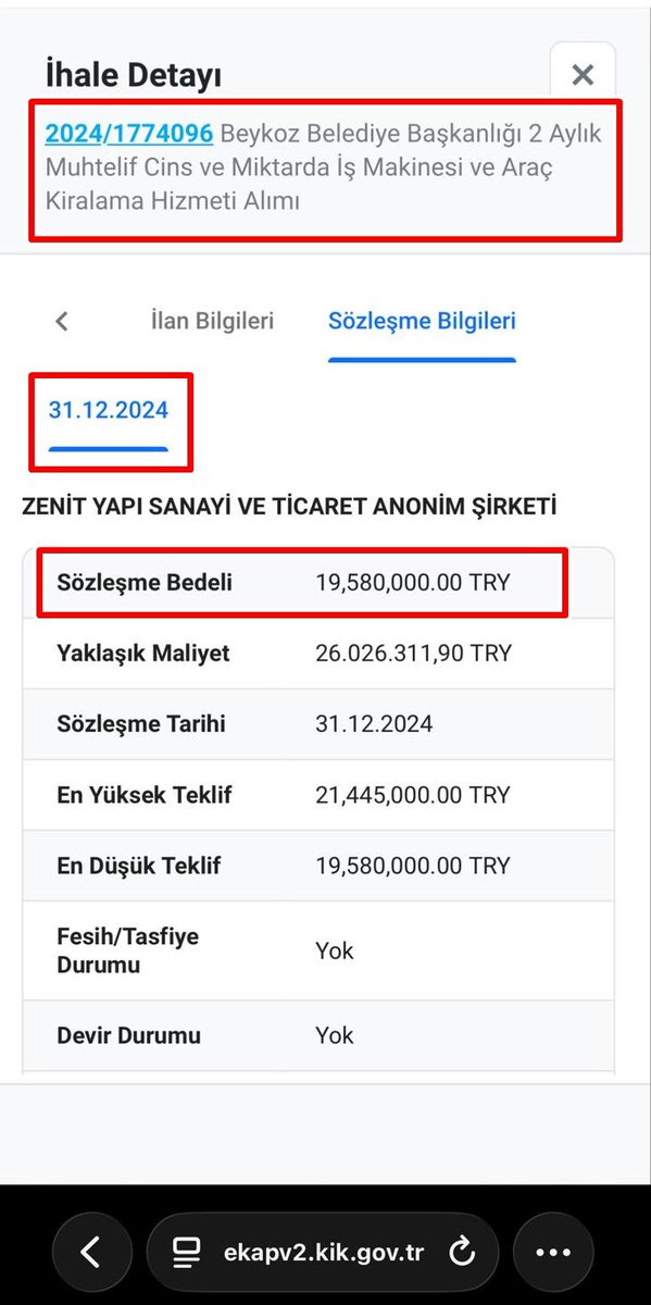KAMUOYUNA AÇIKLAMA

Bugün Halk TV’de yayımlanan ve şahsımı hedef alan haber, gerçeği yansıtmamaktadır.

Habere konu edilen ihale; 19 Aralık 2024 tarihinde gerçekleştirilmiş ve 31 Aralık 2024 tarihinde sözleşmeye bağlanmıştır.

Ben ise 10 Mart 2025 tarihinde Beykoz Belediye Başkan