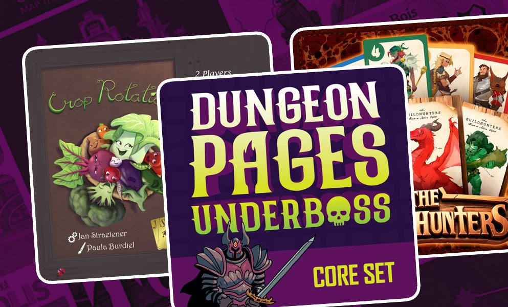 PNPArcade's tweet photo. It’s NEW GAME FRIDAY! We have Dungeon Pages: Underboss,  Glorple, Crop Rotation, The Guildhunters, Power Creep, 9-Card Rally Run, Battle Pages, Dangerous Space. Check out all the new games here:
https://t.co/tkJBTWkAwy https://t.co/I2eI4wZ9yP