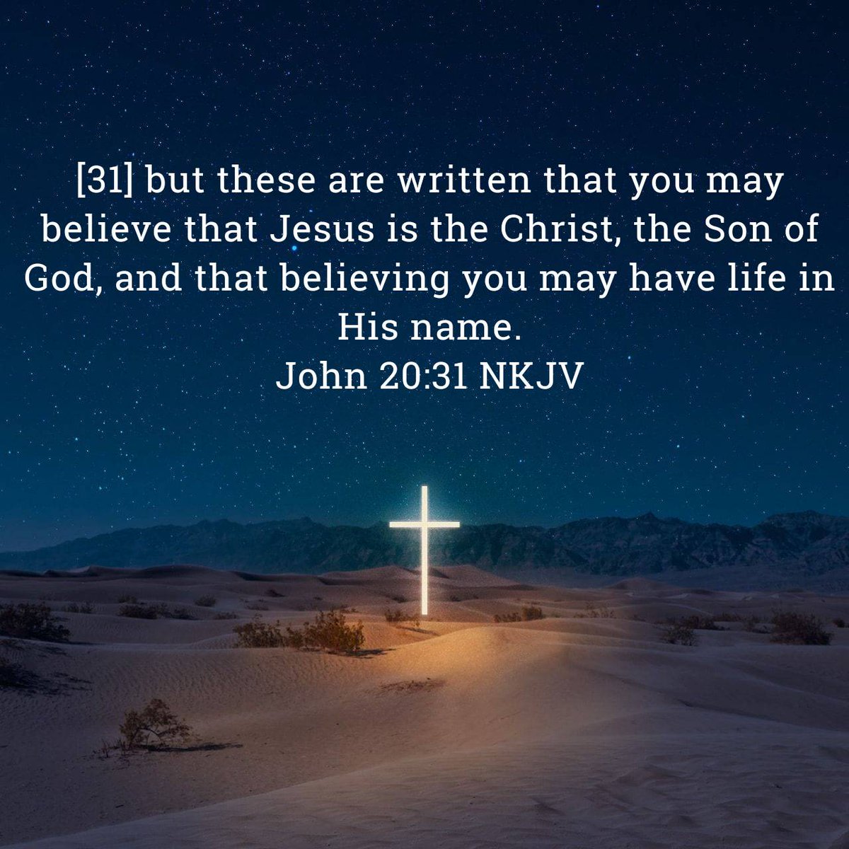 Rodfut's tweet image. John 20:31 NKJV
[31] but these are written that you may believe that Jesus is the Christ, the Son of God, and that believing you may have life in His name.

bible.com/bible/114/jhn.…