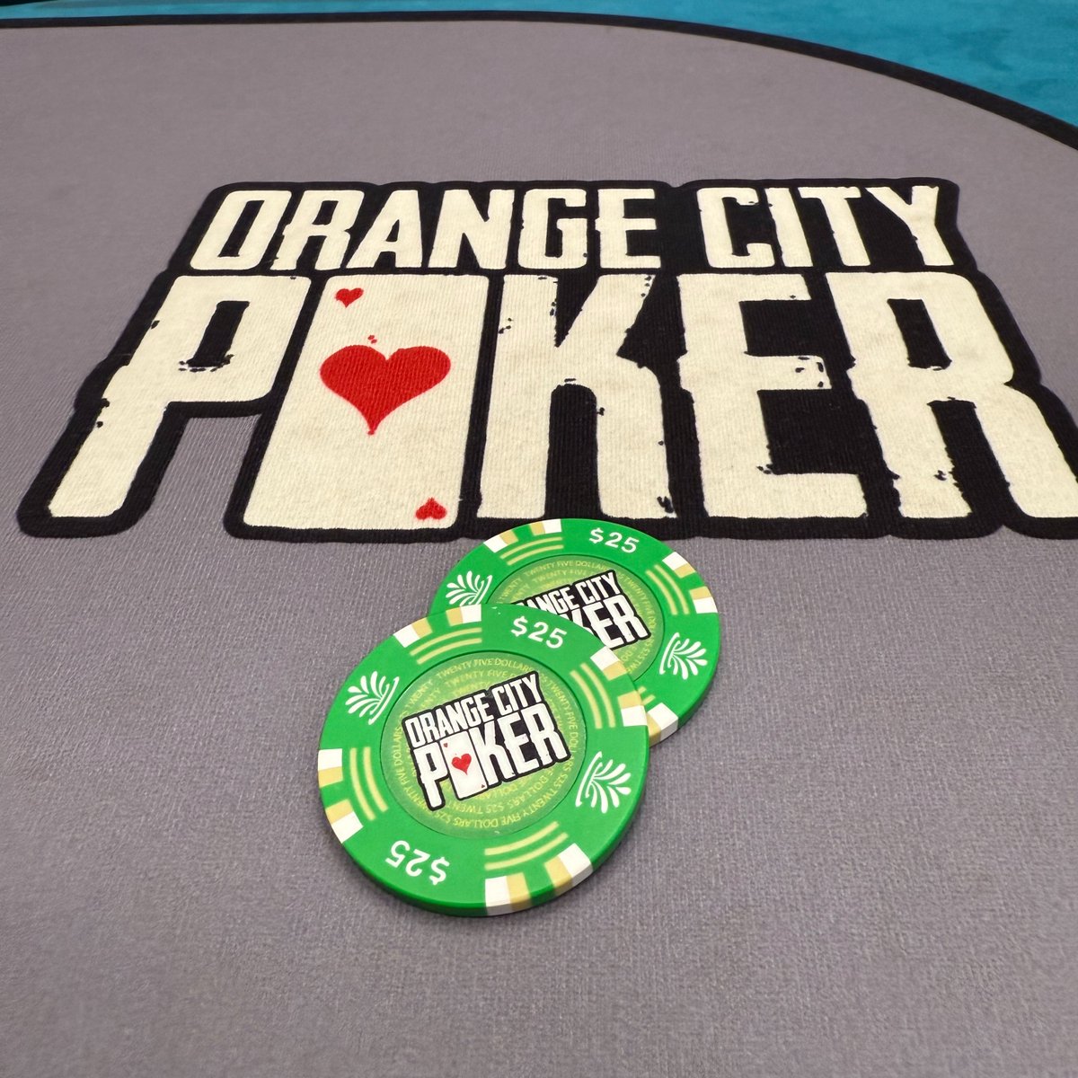 Experience the ultimate Friday afternoon poker tournament at #OrangeCityPoker! Dive into the action with the $165 Double Green Chip Bounty blasting off at 3:10pm, featuring 20,000 units and thrilling 20 minute levels!

Details: bit.ly/3LgULwC