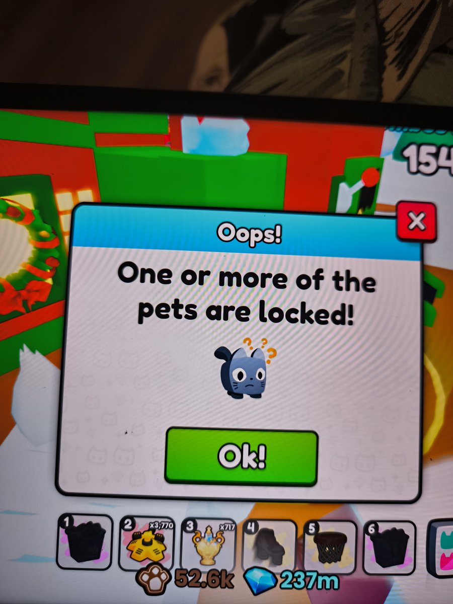 Anyone has this problem? All my pets are unlocked but I get this message.... <a href="/CoderMitchell/">Mitchell</a> ?