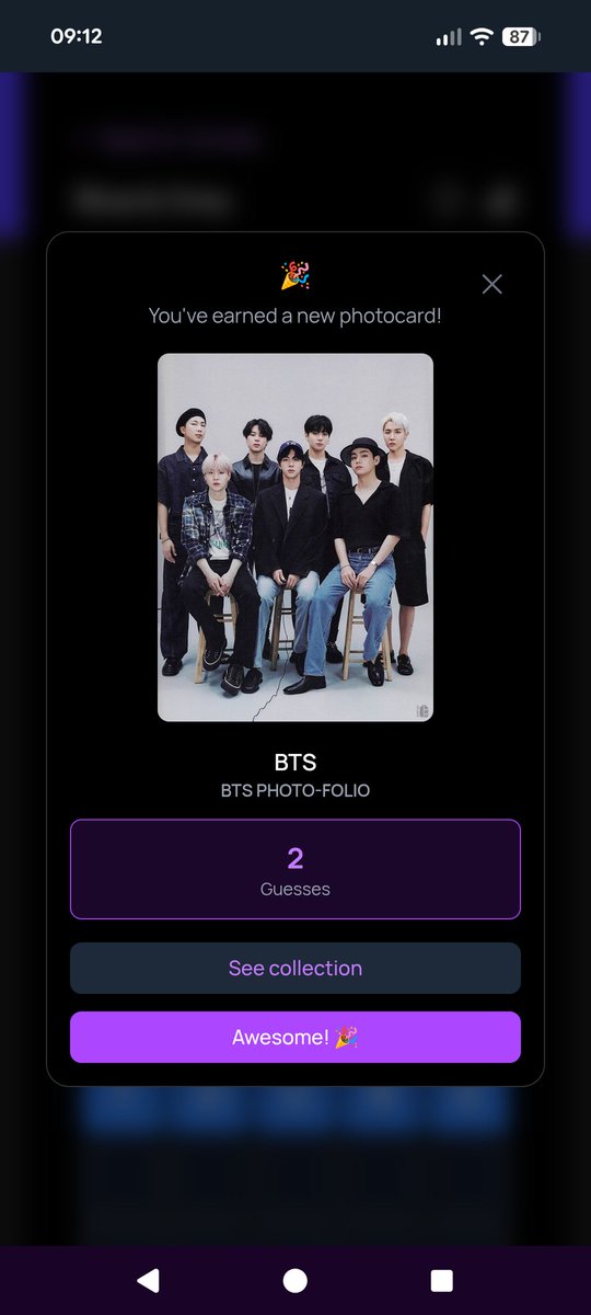 I can't believe today my fastest correct guess was for Blue &amp; grey! And it got me my first photo folio pc🥹