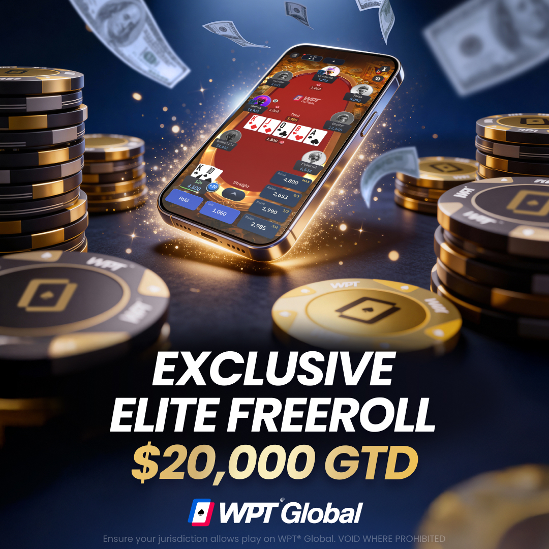 💰 GIVEAWAY 💰

We've got another $20K GTD Exclusive Elite Freeroll running this Sunday and a stack of tickets to give out! 🎟️
1. Comment your nickname with #elite
2. Follow <a href="/wpt_global/">WPT Global</a>
3. Like &amp; repost 💙❤️