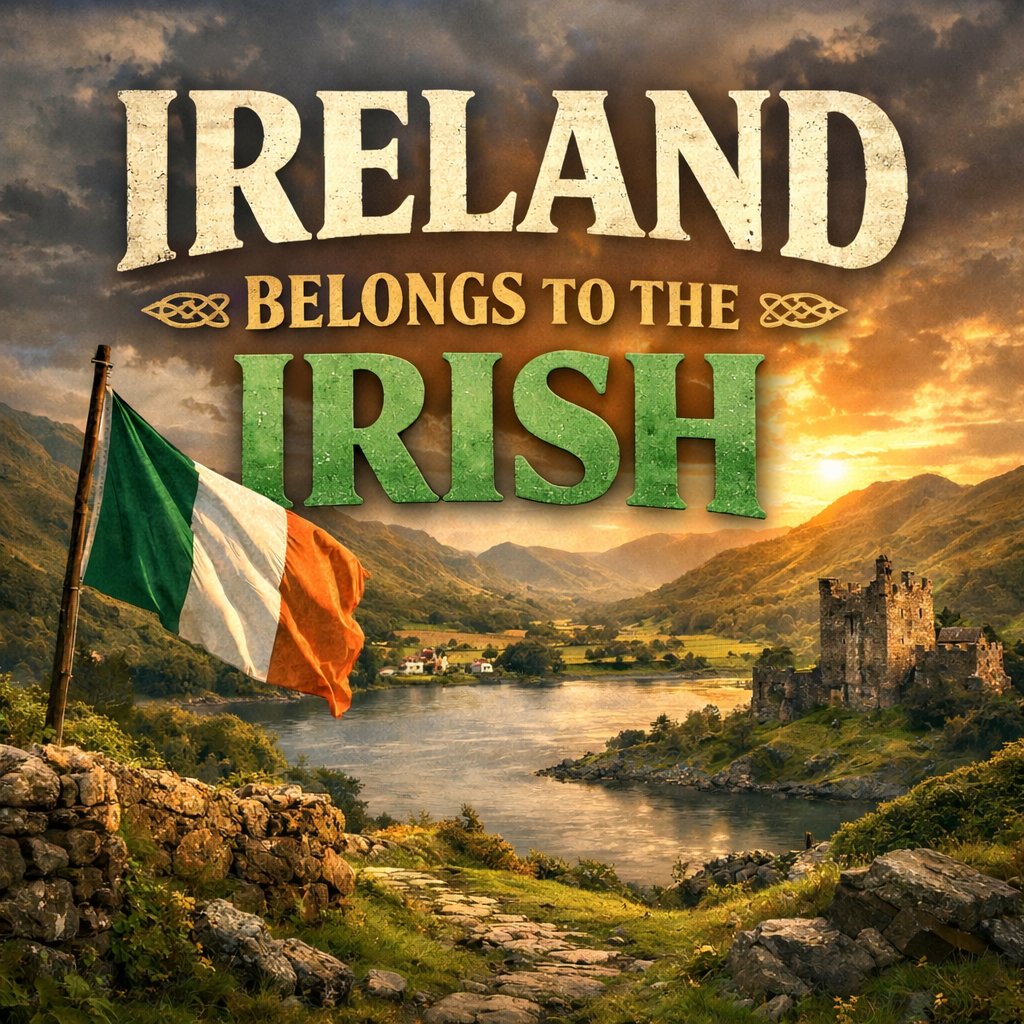 patricej36's tweet photo. Ireland is our only homeland.

We didn't consent to the government destroying our country and trying to change the definition of what an Irish person is.

We have every right to fight to keep  our communities, heritage and culture.

Ireland will always belong to the Irish. https://t.co/GlTz77Pmzw