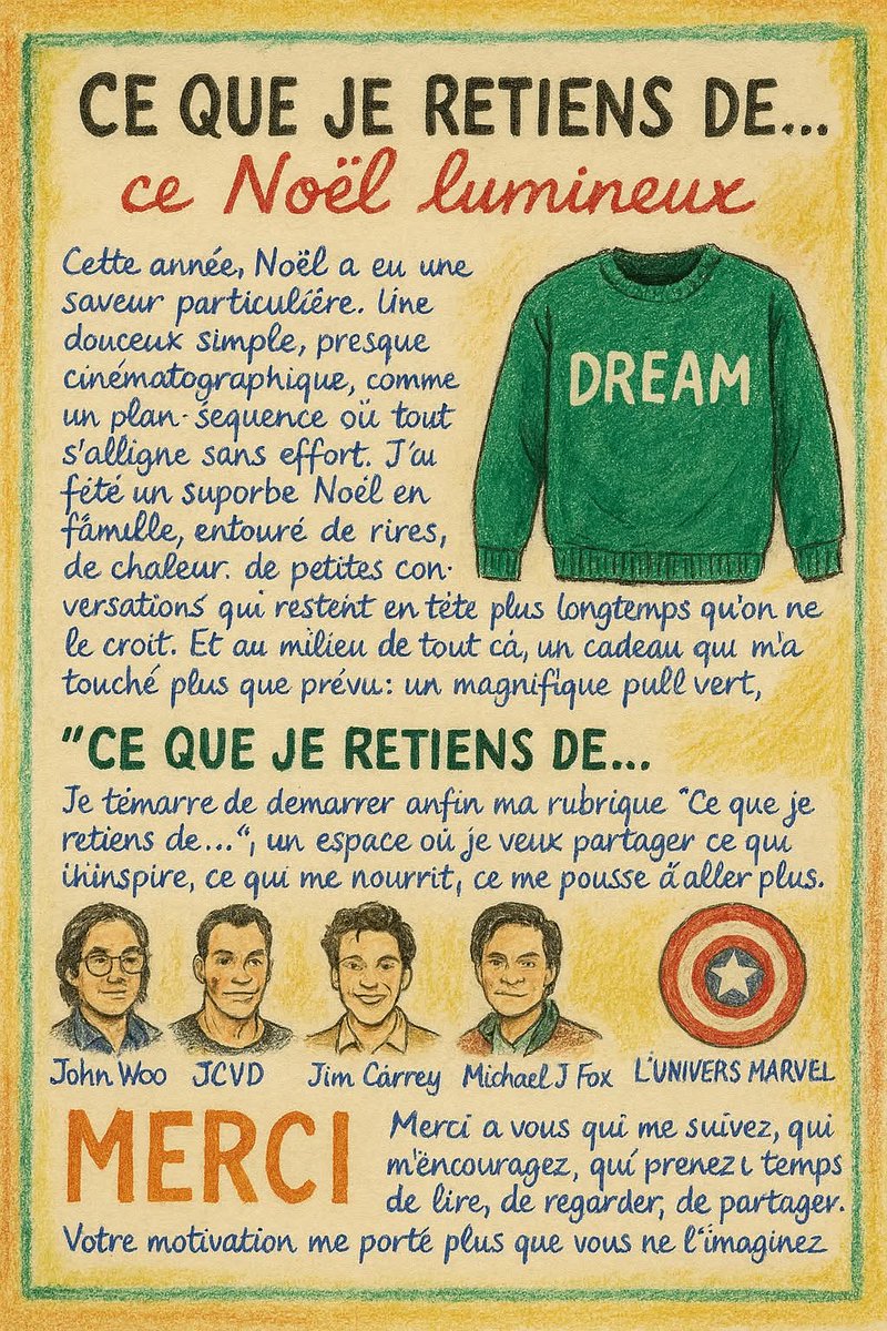 On démarre l'année avec ce nouveau format : "Ce que je retiens de..." page 1