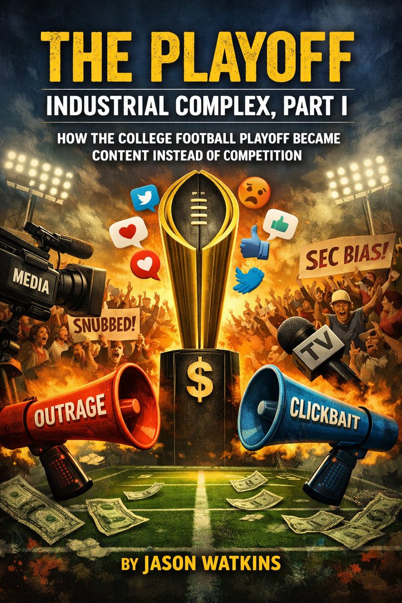 The College Football Playoff is not divisive because it is unfair. It is divisive because division has become one of its most valuable commercial products.

New column ⬇️
hofmedia.us/blog/cfp-indus…